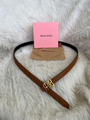 Miu Miu 31 Brown Belt For Woman With OriginalBox & DustCover
