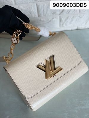 Loui_s Vuitton Mm Emi Epi Leather Shoulder Bag With Double Og Box And Dust Bag (White) (No Return)