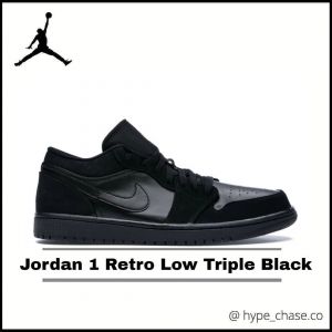 Nik_e Air Jordan Retro 1 Low Triple Black