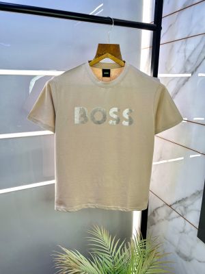 Sale Boss Beige Round Neck Premium T-shirt F1709-BE