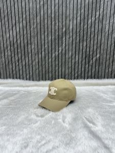 Celine_Triomphe_Camel_White_Front_Logo_Premium_Unisex_Cap