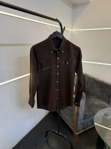 Ralp h lauren linen imported shirt brown