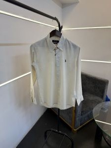 Ralp h lauren linen imported shirt cream