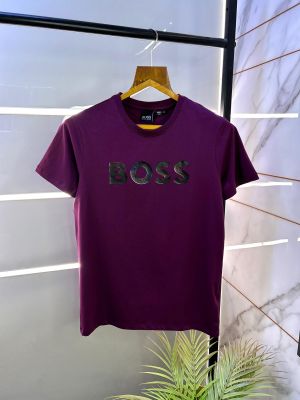 Sale Boss Wine Round Premium Neck T-shirt F2803-WI