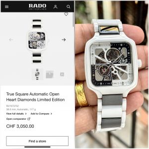 Rad_o True Square Automaticceramic Limited Edition Silver-Niddle