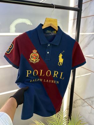 Ralp h Lauren Polo Blue Imported Premium Collar Neck Polo T-shirt F2325-PBU