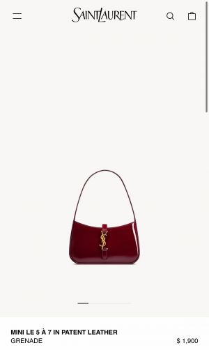 Ysl Hobo Patent Leather Shoulder Bag With OriginalBox