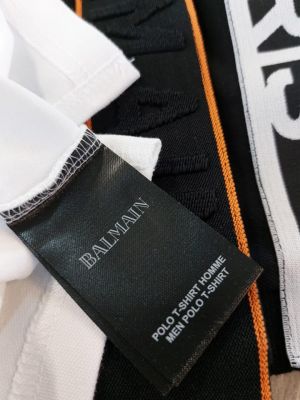 Sale Balmai n Paris Logo White Premium Collar Neck Polo T-shirt F2882-W4