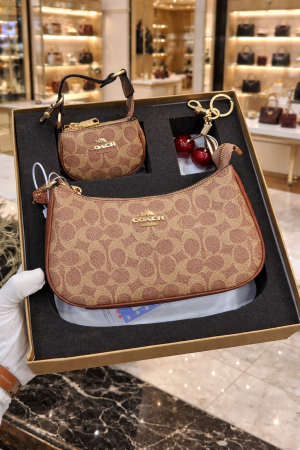 Coach_Teri_Combo_Set_With_Box_Dustbag_Smallbag_CherryKeychain_Bill