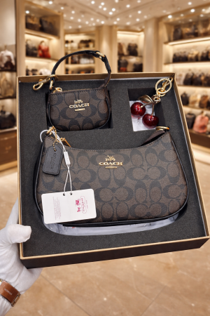 Coach_Teri_Combo_Set_With_Box_Dustbag_Smallbag_CherryKeychain_Bill