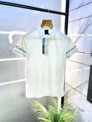 Sale Aston Martin Hacket t White Polo Premium Collar Neck T-shirt F2875-WH