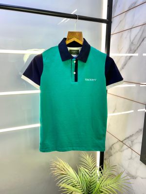 Sale Aston Martin Hacket t Green Polo Premium Collar Neck T-shirt F2875-GR