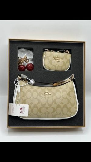 Coach_Teri_Combo_Set_With_Box_Dustbag_Smallbag_CherryKeychain_Bill