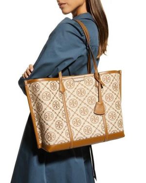 Tory_Burch_Jacquard_Monogram_Embriodery_Tote_With_DustCover