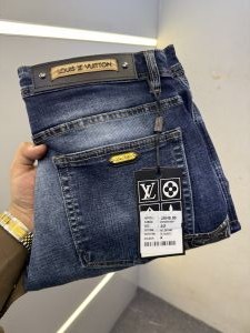 loui-s vuitton premium blue denim jeans regular fit lenght 39