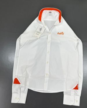 Hermes Chest Logo Full Sleeves Shirt White 