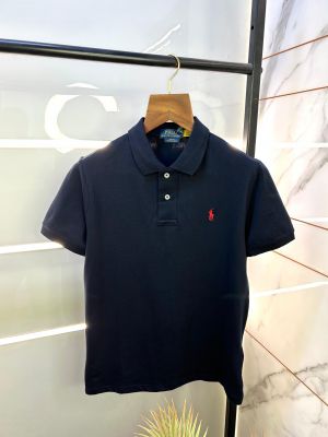 Sale Ralp h Lauren Navy Premium Collar Neck Polo T-shirt F1963-NY