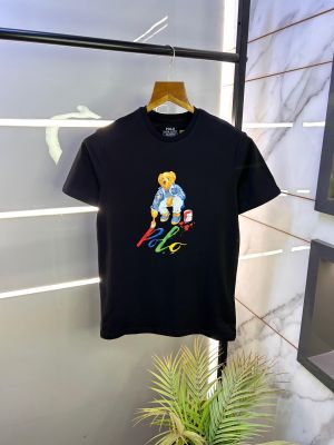 Sale Ralp h Lauren Polo Black Premium Round Neck T-shirt F2546-B2