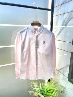 Ami Logo Pink Premium Shirt Brand Packing F3523-PI