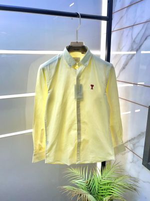 Ami Logo Yellow Premium Shirt Brand Packing F3523-YE