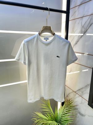 Lacost e White Premium Round Neck Polo T-shirt F3389-WH