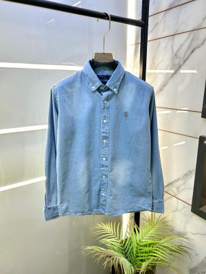 Ralp h Lauren Embroidery Logo Super Premium Denim Shirts F3393-B4