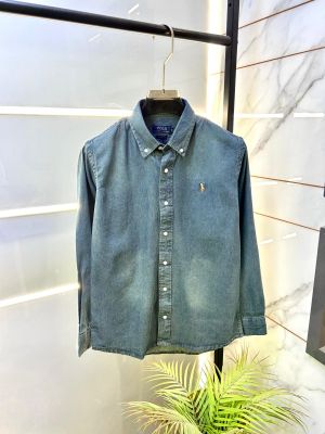 Ralp h Lauren Embroidery Logo Super Premium Denim Shirts F3393-B1