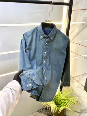 Ralp h Lauren Embroidery Logo Super Premium Denim Shirts F3393-B1
