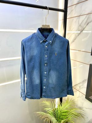 Ralp h Lauren Embroidery Logo Super Premium Denim Shirts F3393-B2
