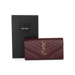 Ysl long wallet premium quality with box 