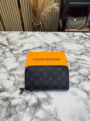 Loui_s Vuitton Premium Dual Zipper Wallet With Box (078) (Black-Monogram)