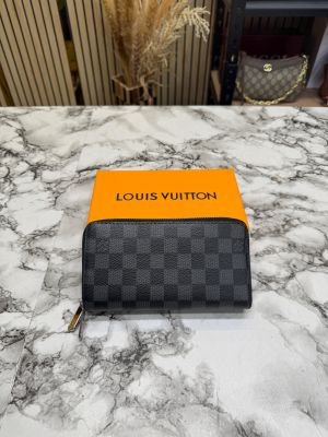 Loui_s Vuitton Premium Dual Zipper Wallet With Box (078) (Black-Style)