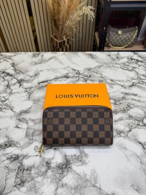 Loui_s Vuitton Premium Dual Zipper Wallet With Box (078) (Brown-Style)