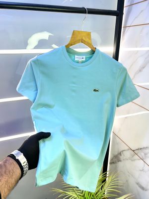 Sale Lacost e Light Green Embroidery Logo Round Neck Premium T-shirt F2995-LGR
