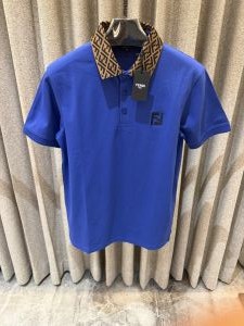  Fend_i Blue premium collar embossed store article polo tshirt