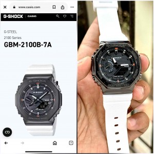 G SHOCK GA 2100 BLACK WHITE