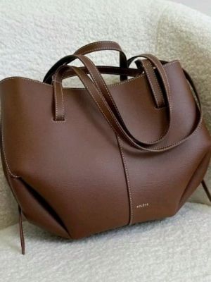 Polene Cyme Mini Tote Bag With Dust Bag (Dark Brown-81185)