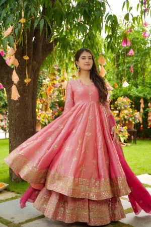 thread-work-anarkali-gown-set