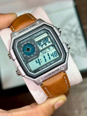 CASIO WORLDTIME SILVER BROWN