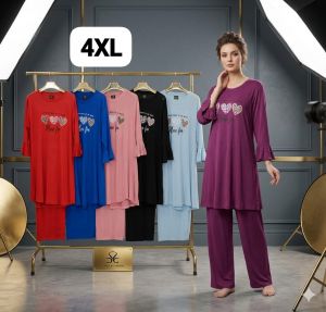 Long night suit full sleeve very soft fabric Viscose