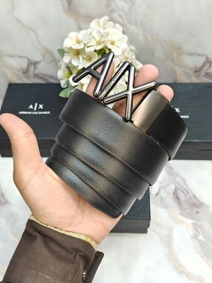 Ax ARMAN_I EXCHANGE PREMIUM QUALITY IMP REVERSEABLE BELT WITH OG BOX