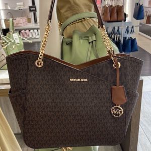 MICHAEL_KORS_JET_SET_TRAVEL_LARGE_CHAIN_SHOULDER_TOTE_BAG_WITH_DUSTBAG_CARDS_TAGS_ETC