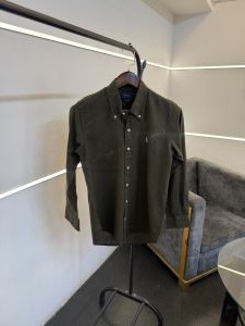 Ralp h lauren linen imported shirt olive green