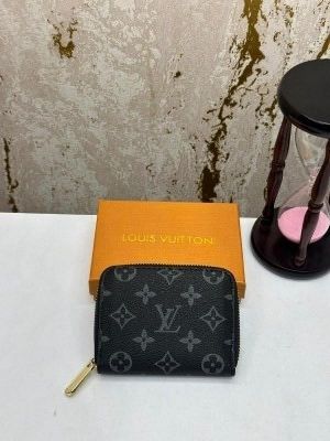 Loui_s vuitton premium wallet with box 88001 (black mono)