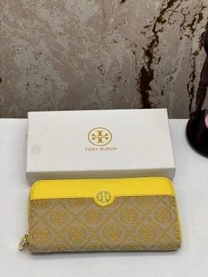 TORY_BURCH_TB_T_MONOGRAM_PREMIUM_WALLET_WITH_BOX_(3039-YELLOW)