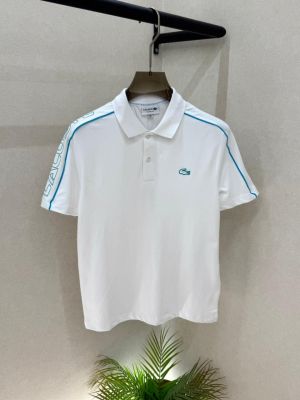 Lacost e White Polo Premium Collar Neck T-shirt F3586-W2