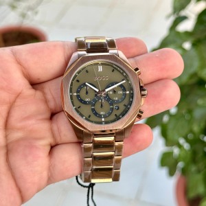 Hugo Bos s Cloud Chronograph Rose Gold Green