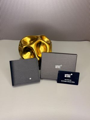 Mon_t black textured black wallet 005 with og box and dust bag 