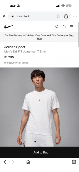 Jordan Premium White Tshirt