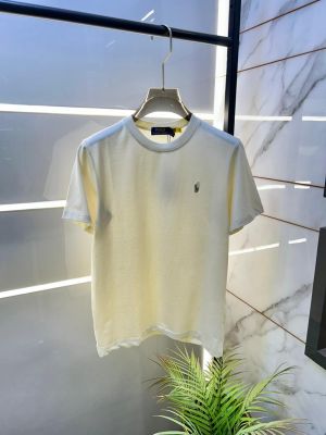 Ralp h Lauren Off-white Premium Round Neck Polo T-shirt F3564-OF